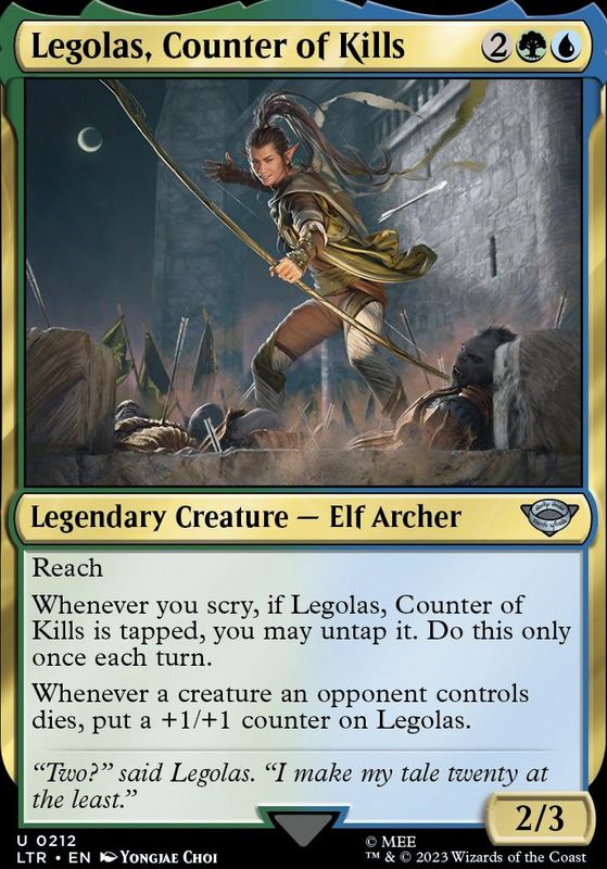 Legolas, Counter of Kills