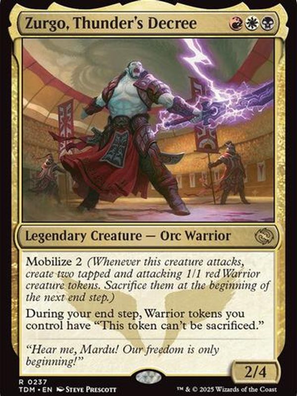 Zurgo, Thunder's Decree