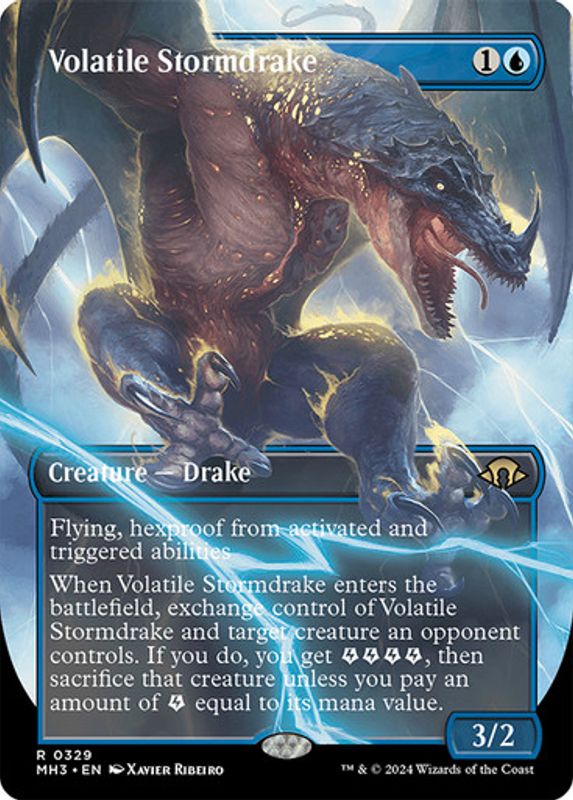 Volatile Stormdrake (Borderless) (Foil)