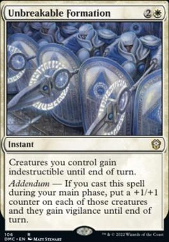 Unbreakable Formation