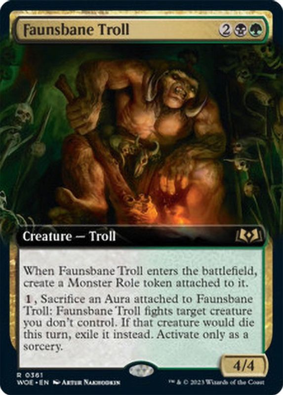 Faunsbane Troll (Extended Art) (Foil)