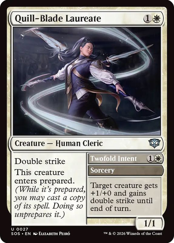 Quill-Blade Laureate // Twofold Intent (Foil)
